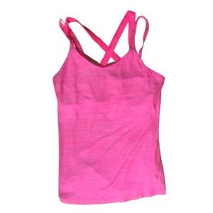 Hot Pink Criss Cross Workout Tank